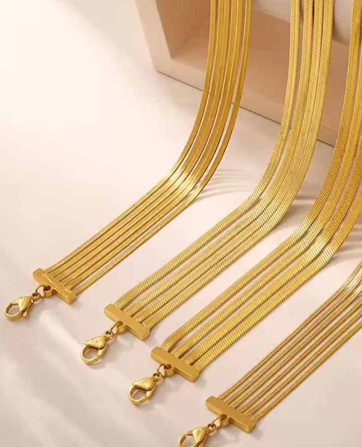 4-PC SNACK BRACELET SET – HIGH QUALITY, WATERPROOF & TARNISH-FREE