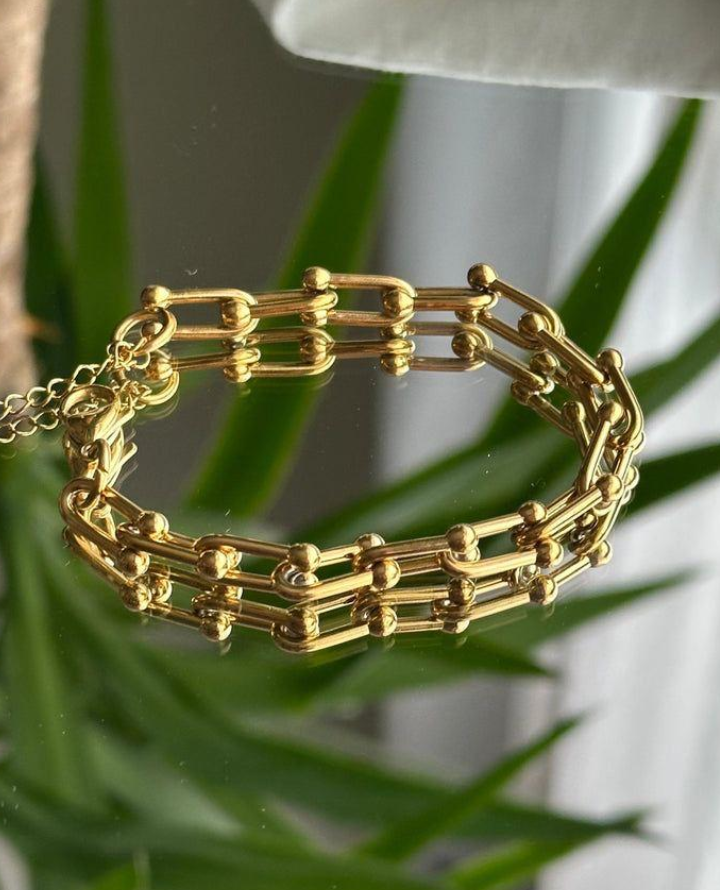 GOLDEN CHAIN BRACELET WATERPROOF & TARNISH-FREE