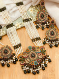 STUNNING WOMEN’S NAURATAN BRIDAL MALA SET – FULL LOADED | FINE QUALITY