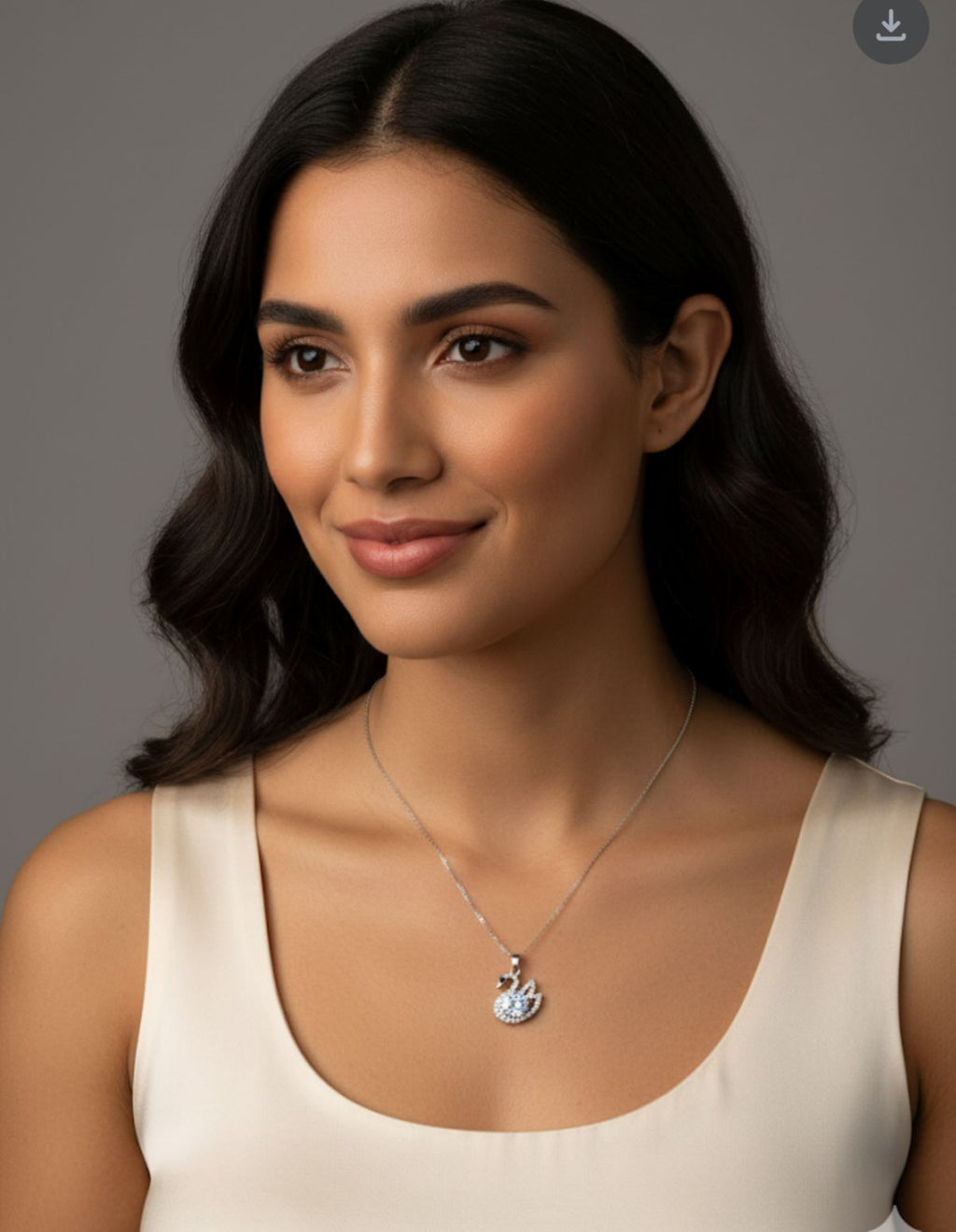 Silver Swan Zircon Necklace – Grace Meets Glamour