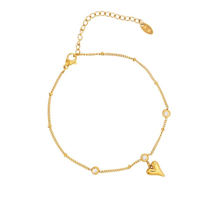 Minimal Heart Charm Anklet – A1 Quality Stainless Steel