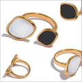 Acrylic Shell Glow Ring – Ocean Shine Adjustable Band