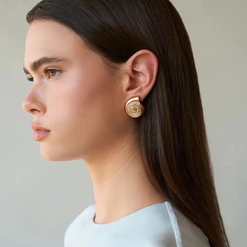 Elegant Stainless Steel Stud Earrings – Waterproof & Tarnish Free