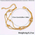 Triple Layer Ball Bracelet – Modern Shine in Stainless Steel