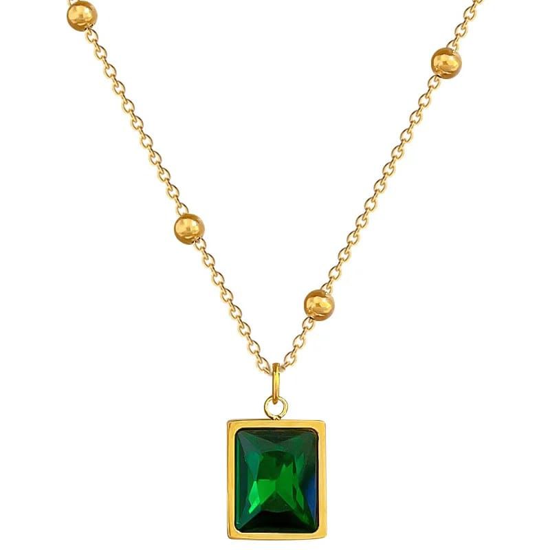 Emerald Zarkoon Necklace – Premium Stainless Steel Shine