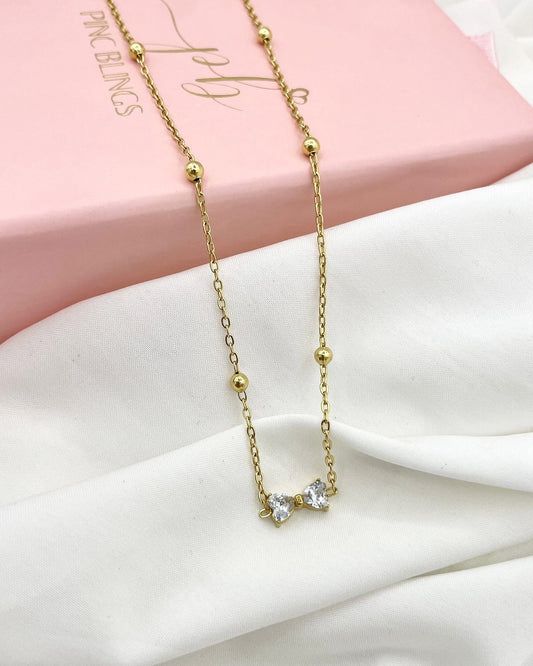 Elegant Bow Zarkoon Necklace – Premium Stainless Steel