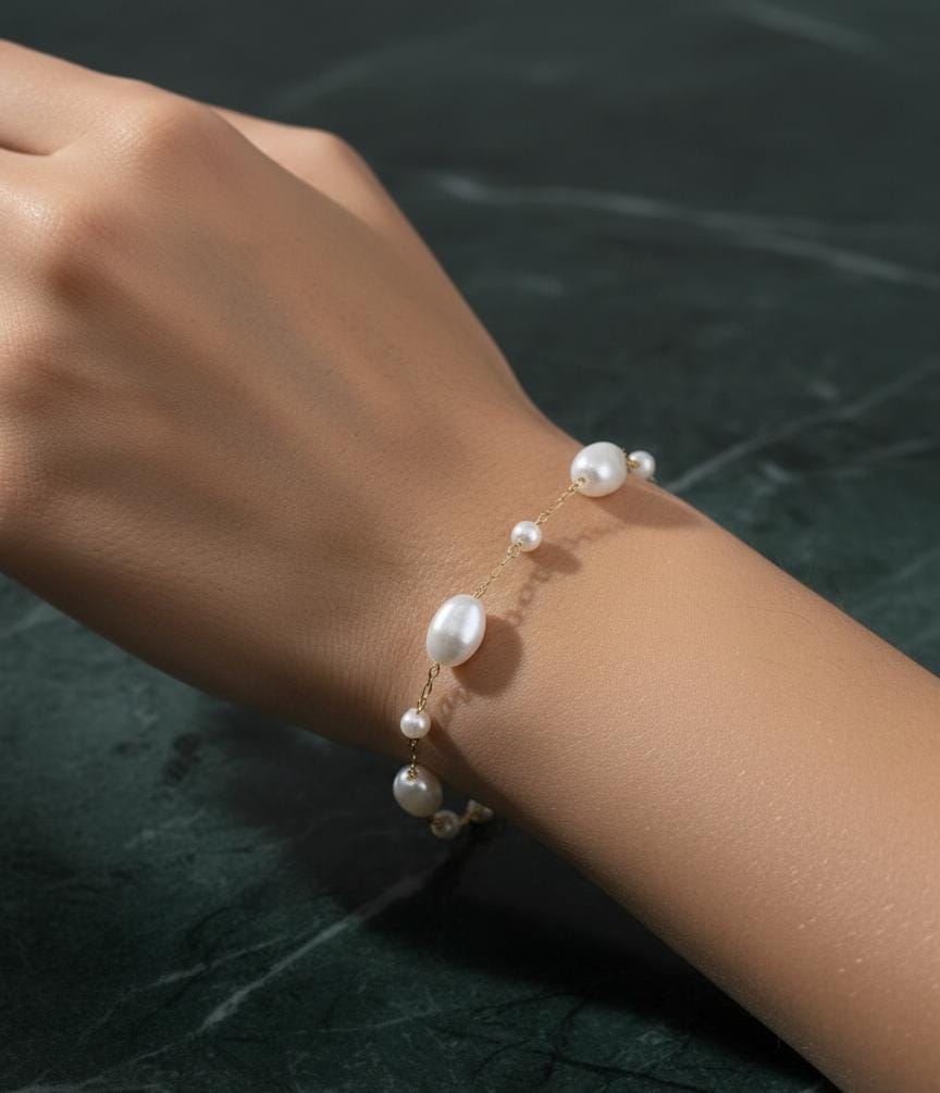 Stainless Steel Pearl Bracelet – Elegant Everyday Style