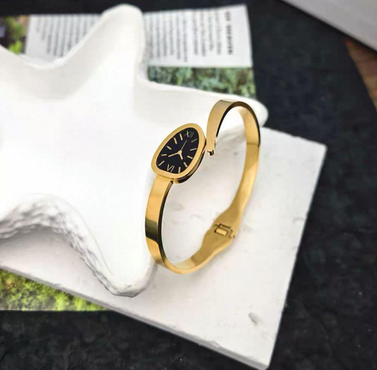 Stainless Steel Fake Watch Handcuff – Bold Statement Accessory