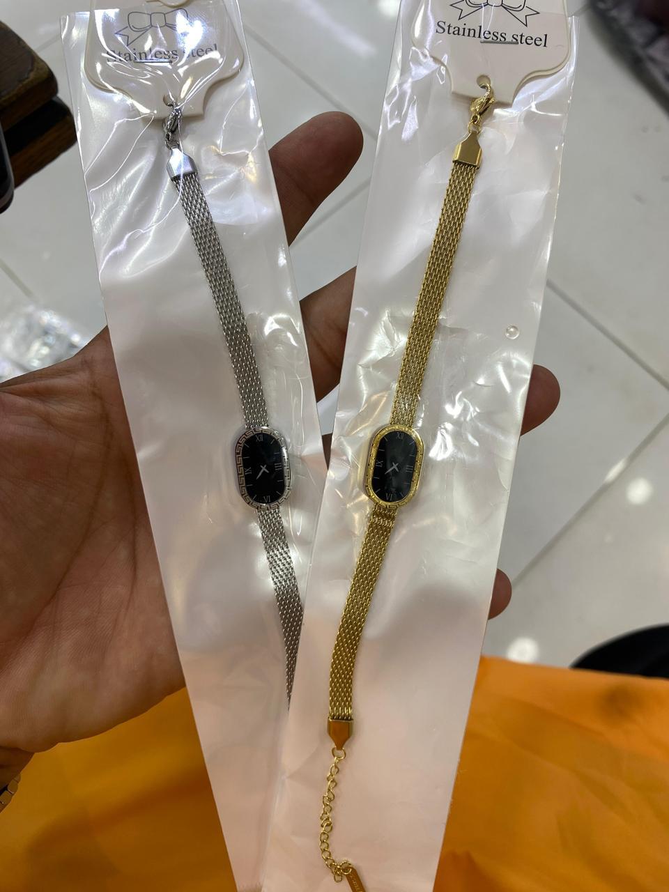 Stainless Steel Fake Watch Bracelet – Golden & Silver (Limited Sale Offer!)