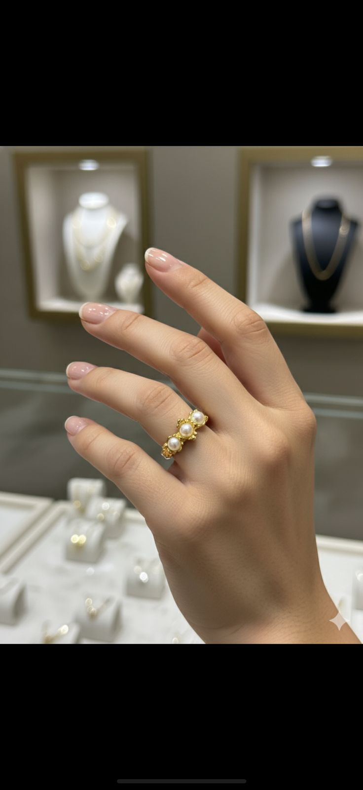 Stainless Steel Pearl Adjustable Ring | Elegant & Tarnish-Free