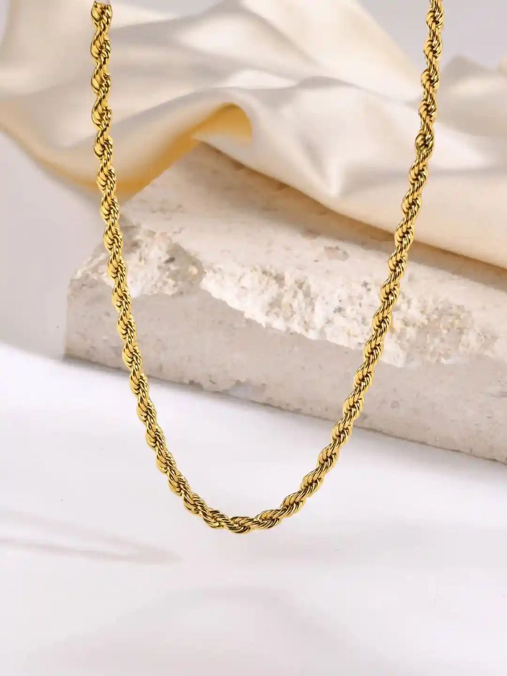 Stainless Steel Rope Necklace – 316L High Quality Finish