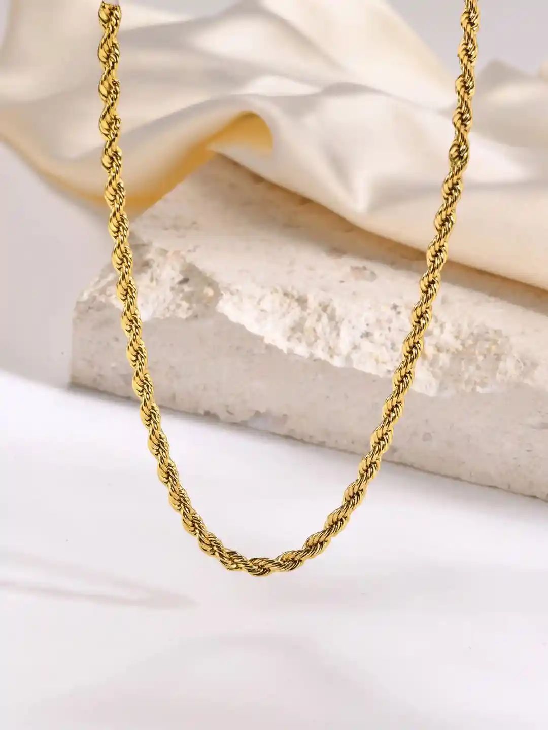 Stainless Steel Rope Necklace – 316L High Quality Finish