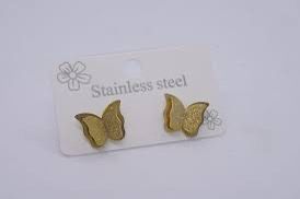 Stainless Steel Butterfly Stud Earrings – Delicate & Trendy