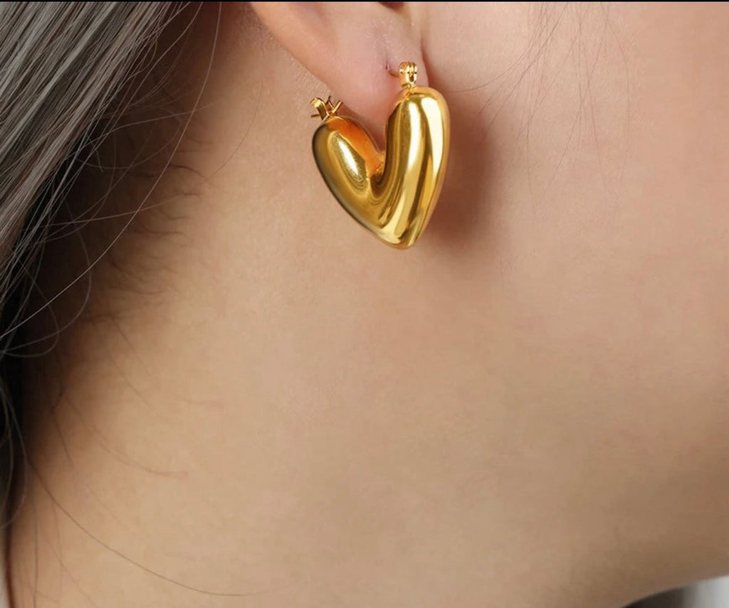 HEART♥ Earrings – Premium Stainless Steel 316L Furnace Finish