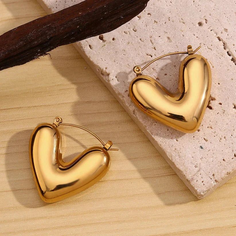 HEART♥ Earrings – Premium Stainless Steel 316L Furnace Finish