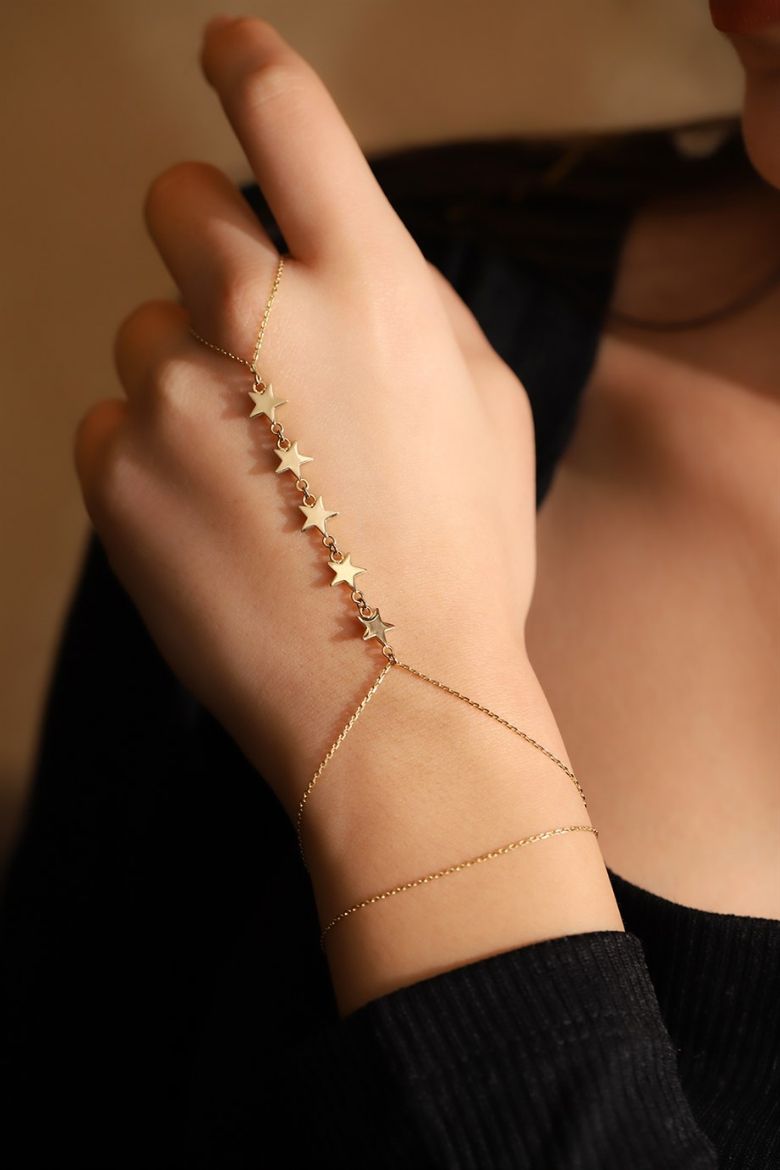 Stainless Steel Star Hand Chain – Anja Edition | High Quality, Waterproof & Tarnish-Free