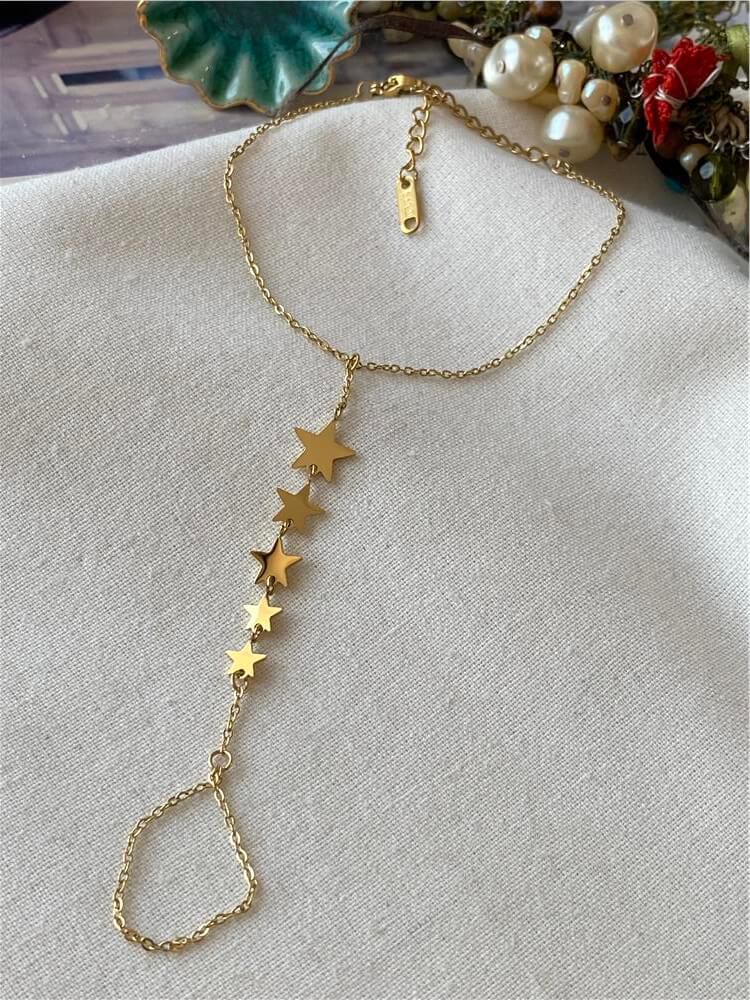 Stainless Steel Star Hand Chain – Anja Edition | High Quality, Waterproof & Tarnish-Free