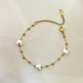 Stainless Steel Heart Pearl Bracelet – High Quality, Waterproof & Tarnish-Free