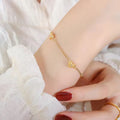 Stainless Steel Heart Stone Bracelet – High Quality, Waterproof & Tarnish-Free