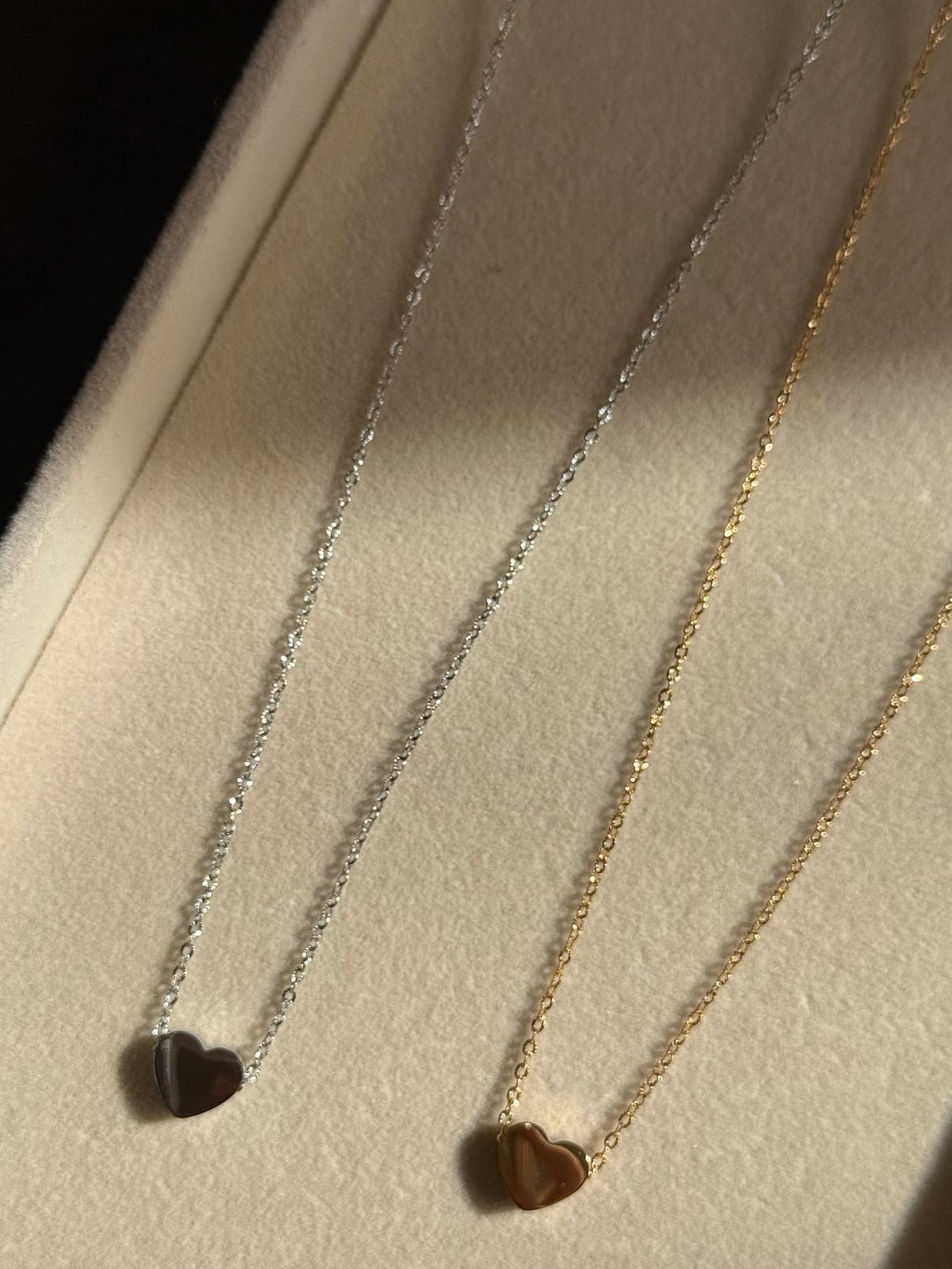 Stainless Steel Tiny Heart Necklace – Dual Color | High Quality, Waterproof & Tarnish-Free
