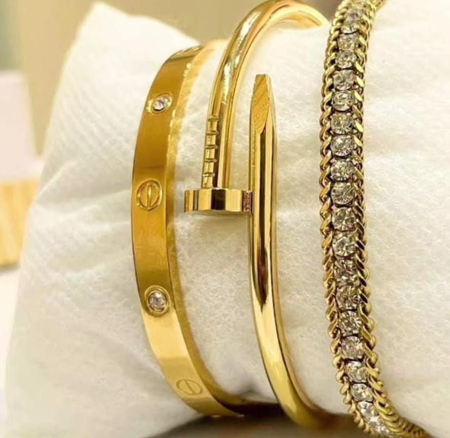 Stainless Steel Bracelet Combo – High Quality, Waterproof & Tarnish-Free