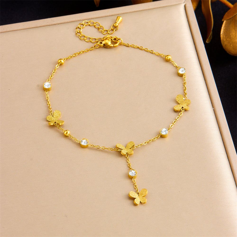 Stainless Steel Butterfly Anklet – High Quality | Cute & Trendy