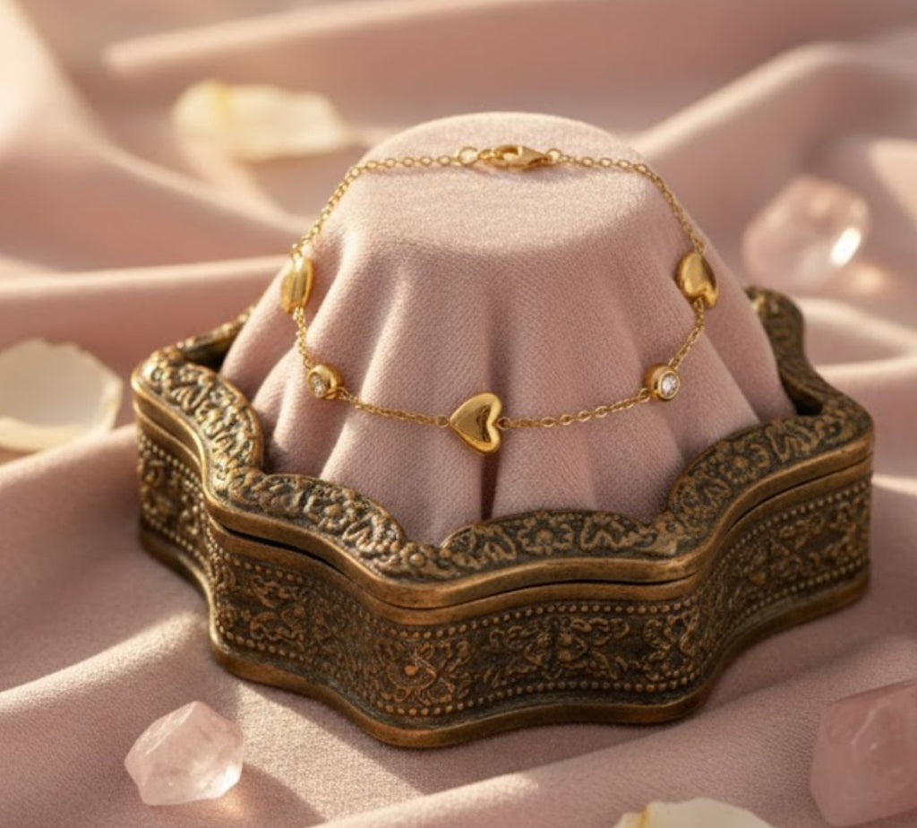 New Arrival – Stainless Steel Vintage Heart Anklet | High Quality |