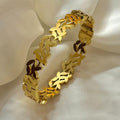 Stainless Steel Leaf Bangle – Elegant Minimalist Design | Premium Quality