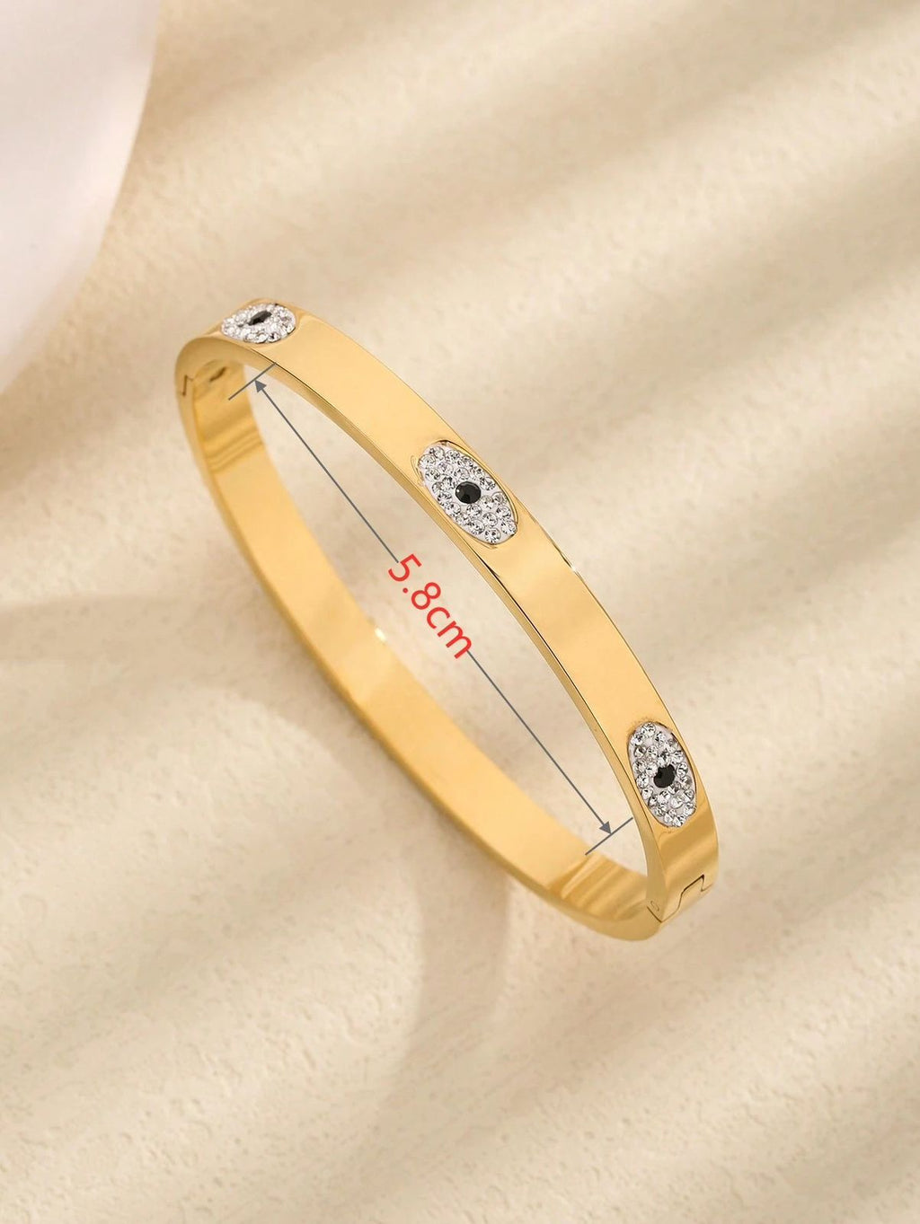 Stainless Steel Evil Eye Handcuff – Premium Protection & Style | Trendy Wrist Accessory