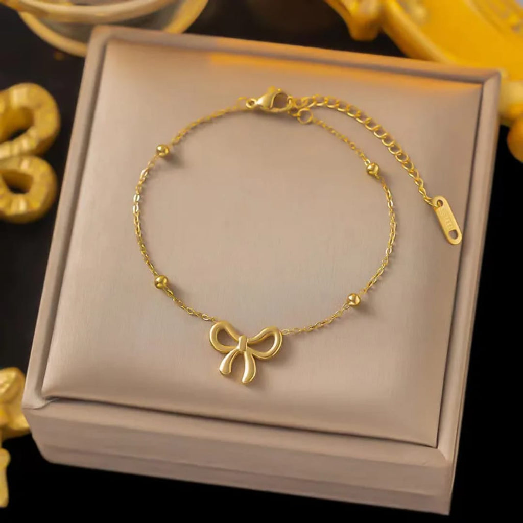 Stainless Steel Bow Bracelet – High Quality | Cute & Elegant Design
