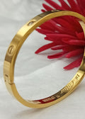 Stainless Steel Cartier-Style Embossed Handcuff Bracelet – A1 Quality