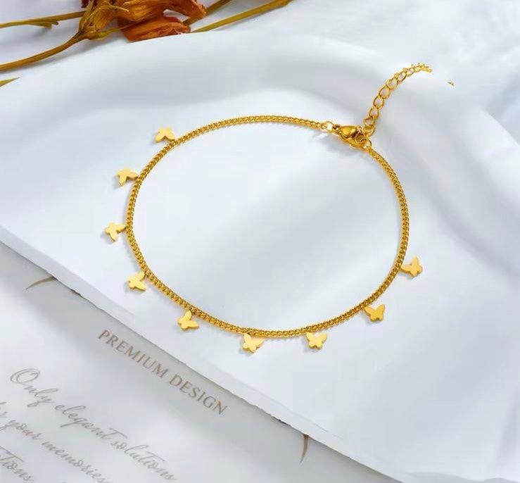 Stainless Steel High-Quality Trendy Butterfly Anklet ✨