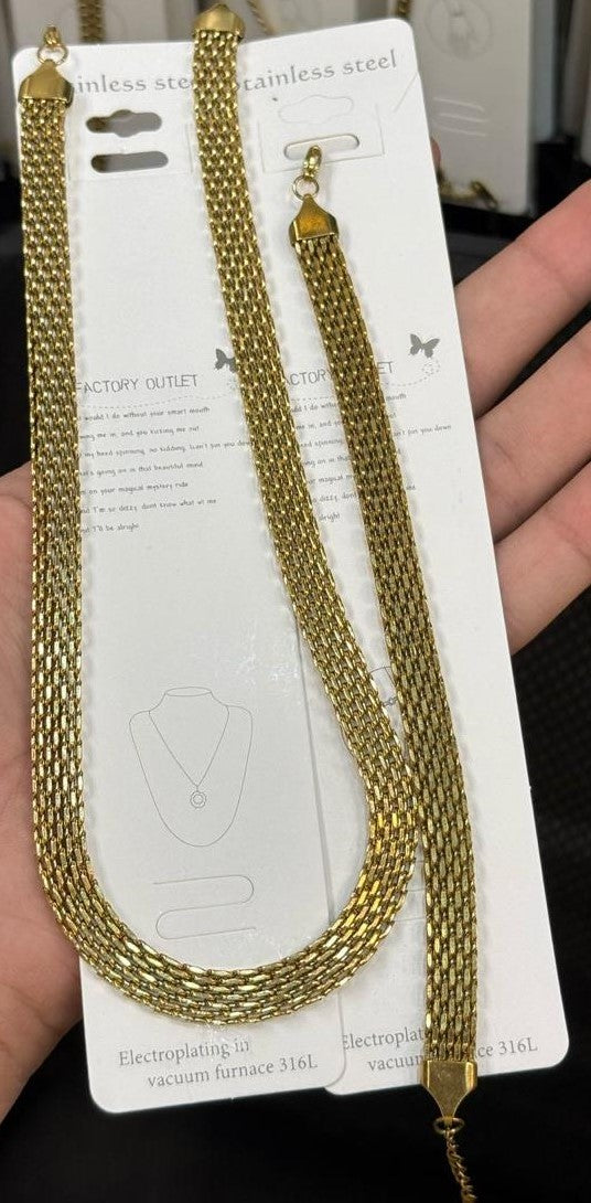 Stainless Steel Mesh Bracelet & Necklace – A1 High Quality