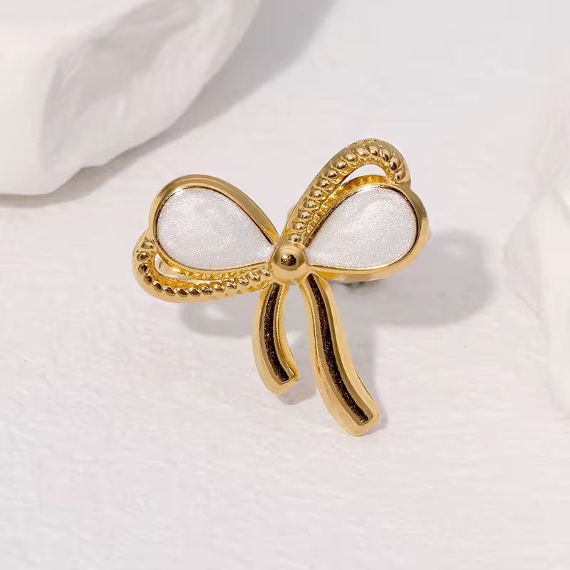 Stainless Steel Bow Ring 💍 | Free Size Adjustable | Waterproof & Tarnish-Free