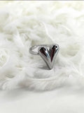 Stainless Steel Heart Ring 💍 | Adjustable & Free Size | Waterproof & Tarnish-Free | Gold & Silver