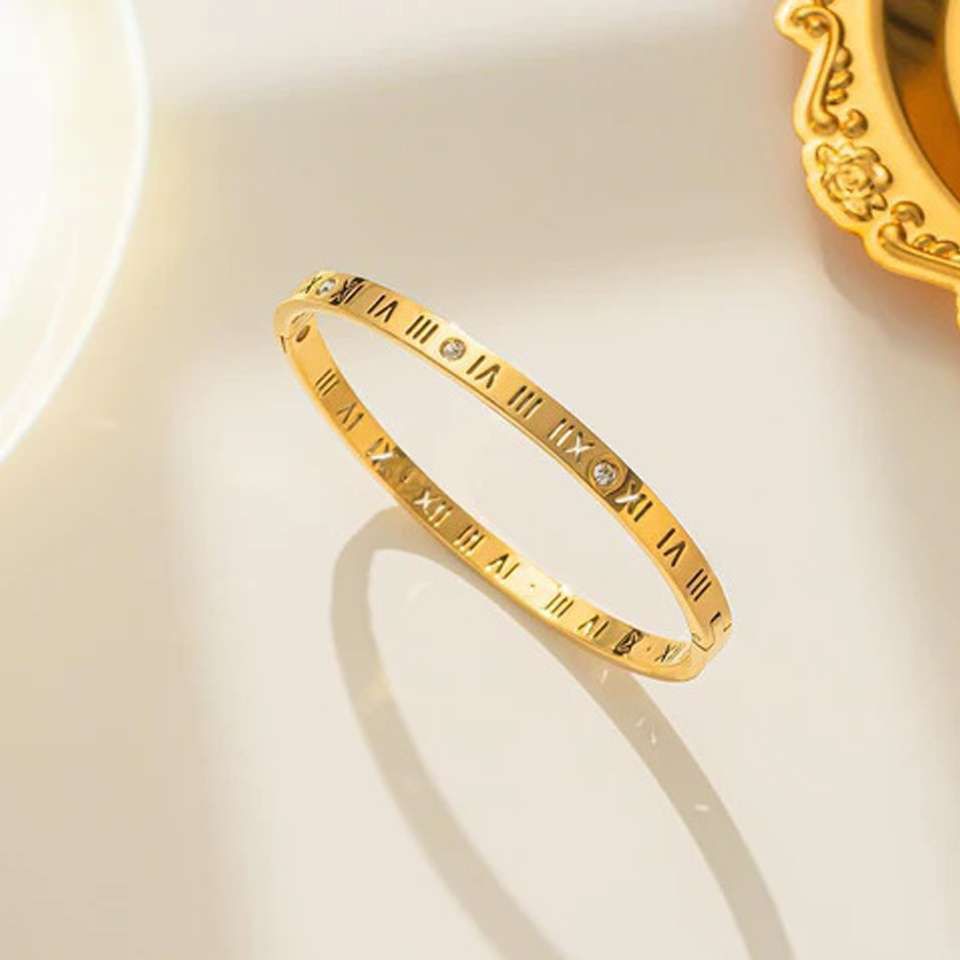 Stainless Steel Roman Handcuff Bracelet